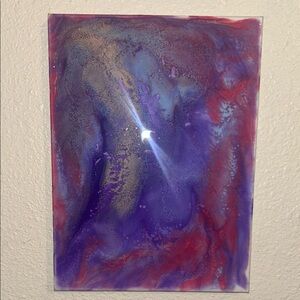 Abstract Purple and Red Art Piece